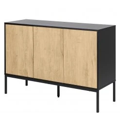 Red Living Sideboard Coogee - Wildeiche Hell Dekor / Schwarz