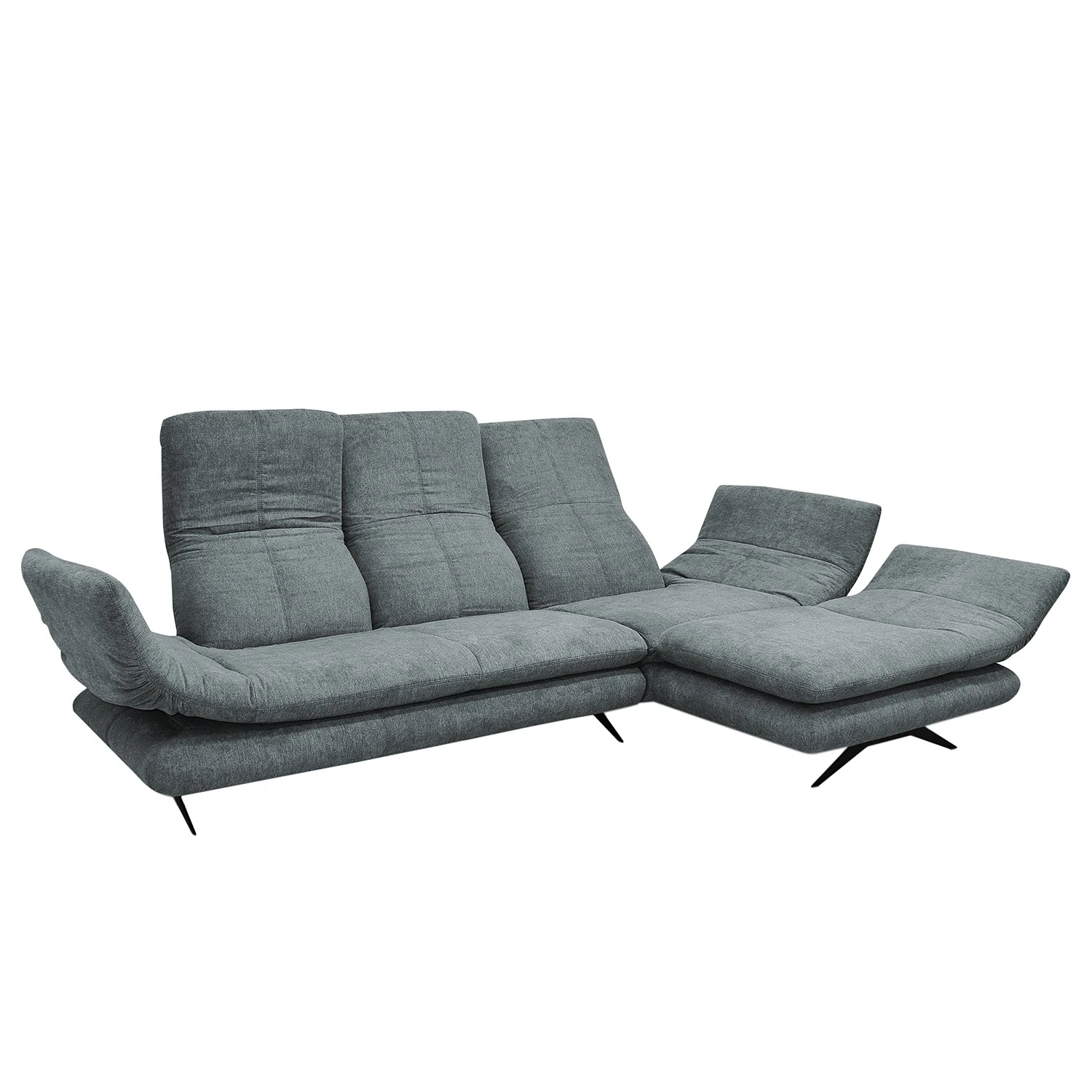 Loftscape Ecksofa Whaltey II - Webstoff - Mintgrau - Longchair davorstehend rechts 4 Loftscape Ecksofa Whaltey II - Webstoff - Mintgrau - Longchair davorstehend rechts – Bild 4