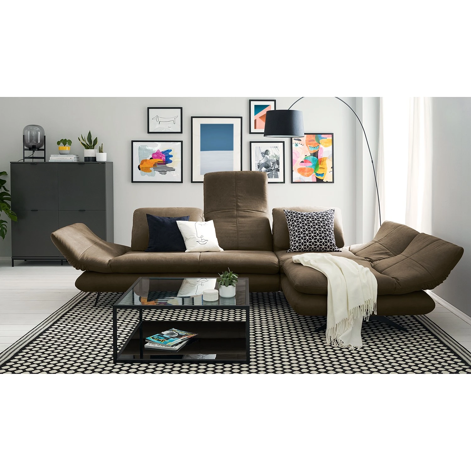 Loftscape Ecksofa Whaltey III - Antiklederlook - Dunkelbraun - Longchair davorstehend rechts 3 Loftscape Ecksofa Whaltey III - Antiklederlook - Dunkelbraun - Longchair davorstehend rechts – Bild 3