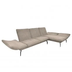 Loftscape Ecksofa Morell I - Microfaser - Kaschmir - Longchair davorstehend rechts