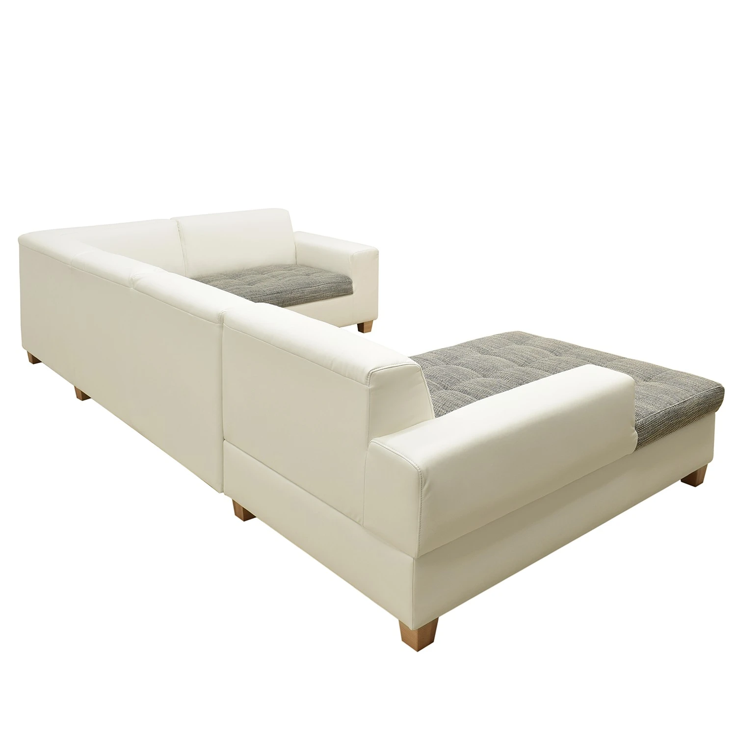 Ars Natura Wohnlandschaften Roblin II - Strukturstoff / Kunstleder - Grau / Weiß - Longchair davorstehend links - Schlaffunktion - Bettkasten 10 Ars Natura Wohnlandschaften Roblin II - Strukturstoff / Kunstleder - Grau / Weiß - Longchair davorstehend links - Schlaffunktion - Bettkasten – Bild 10