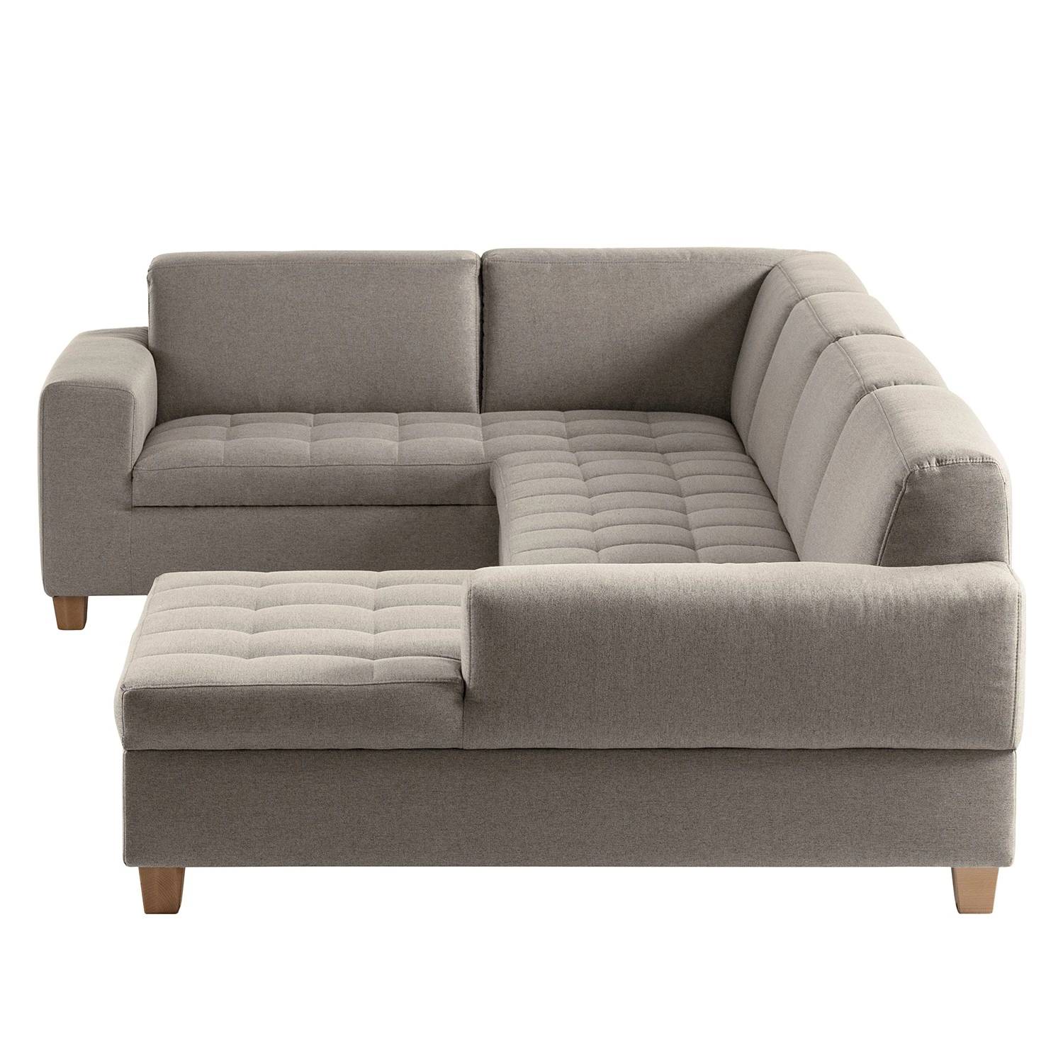 Ars Natura Wohnlandschaft Roblin I - Webstoff - Granit - Longchair davorstehend rechts - Schlaffunktion - Bettkasten 8 Ars Natura Wohnlandschaft Roblin I - Webstoff - Granit - Longchair davorstehend rechts - Schlaffunktion - Bettkasten – Bild 8