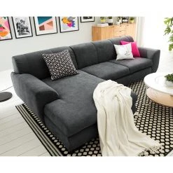 Loftscape Ecksofa Lefroy II - Webstoff - Dunkelgrau - Longchair davorstehend links - Schlaffunktion -Wohnzimmermöbel boutique en ligne 1000186909 210323 15292802597 MOOD DETAILS P000000001000186909 mood