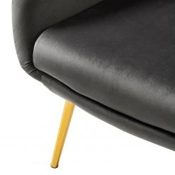 Jack & Alice Sessel Milawa - Samt - Grau -Wohnzimmermöbel boutique en ligne 1000186960 200903 09504900007 DETAILS P000000001000186960