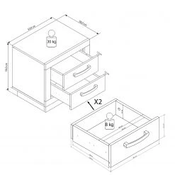 Red Living Kommode Tropoja - Pinie Dekor / Anthrazit -Wohnzimmermöbel boutique en ligne 1000187438 190913 11021100054 DETAILS P000000001000187438