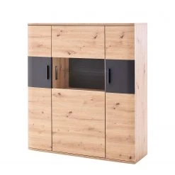Naturoo Highboard Callington I - Balkeneiche Dekor / Anthrazit