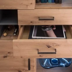 Naturoo Vitrinenschrank Mendes - Balkeneiche Dekor / Anthrazit -Wohnzimmermöbel boutique en ligne 1000187559 190920 09480400047 DETAILS P000000001000187559