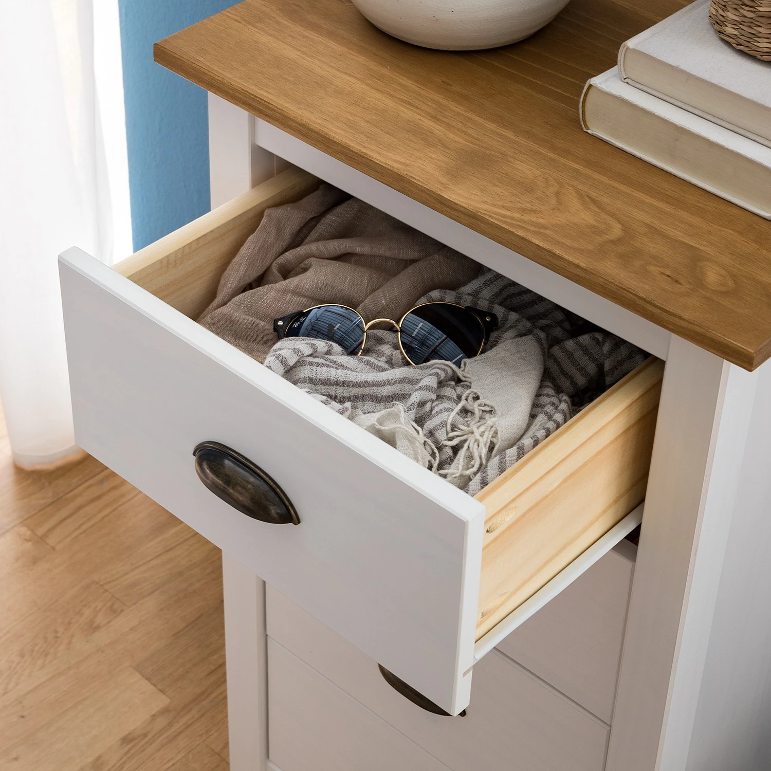 Maison Belfort Kommode Rivery I - Kiefer massiv - Weiß 6 Maison Belfort Kommode Rivery I - Kiefer massiv - Weiß – Bild 6