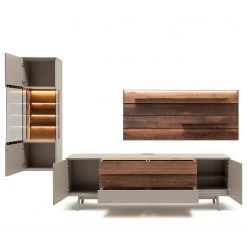 GWINNER Wohnkombination Misano I (3-teilig) - Saharagrau / Balkeneiche - Mit Beleuchtung -Wohnzimmermöbel boutique en ligne 1000188654 190926 16594000038 DETAILS P000000001000188654