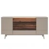 GWINNER Sideboard Misano - Saharagrau / Balkeneiche - Mit Beleuchtung
