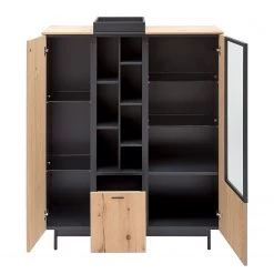 GWINNER Highboard Style - Echtholzfurnier / Metall - Eiche / Anthrazit 15 GWINNER Highboard Style - Echtholzfurnier / Metall - Eiche / Anthrazit -Wohnzimmermöbel boutique en ligne 1000188719 190926 06084200019 DETAILS P000000001000188719