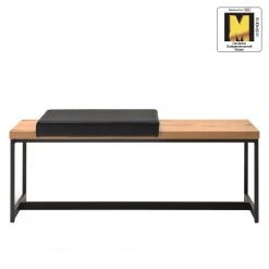 GWINNER Garderobenbank Style - Echtleder / Echtholzfurnier - Schwarz / Eiche -Wohnzimmermöbel boutique en ligne 1000188726 191119 12335500015 ICON DETAILS P000000001000188726 icon seal