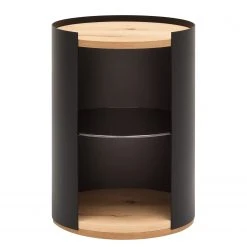 GWINNER Beistelltisch Style - Echtholzfurnier / Metall - Eiche / Anthrazit