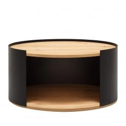 GWINNER Couchtisch Style I - Echtholzfurnier / Metall - Eiche / Anthrazit