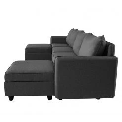 Fredriks Wohnlandschaft Lavara - Webstoff - Dunkelgrau -Wohnzimmermöbel boutique en ligne 1000189253 191017 09474300011 DETAILS P000000001000189253