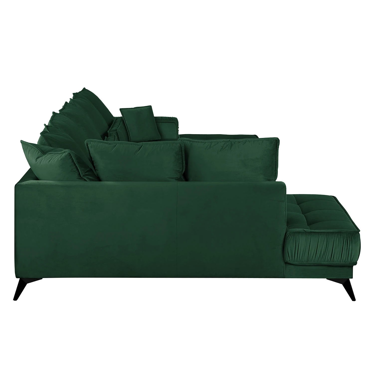 Jack & Alice Wohnlandschaft Machado - Dunkelgrün - Longchair davorstehend rechts / Ottomane links 4 Jack & Alice Wohnlandschaft Machado - Dunkelgrün - Longchair davorstehend rechts / Ottomane links – Bild 4