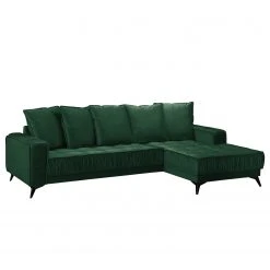 Jack & Alice Ecksofa Machado - Dunkelgrün - Longchair davorstehend rechts