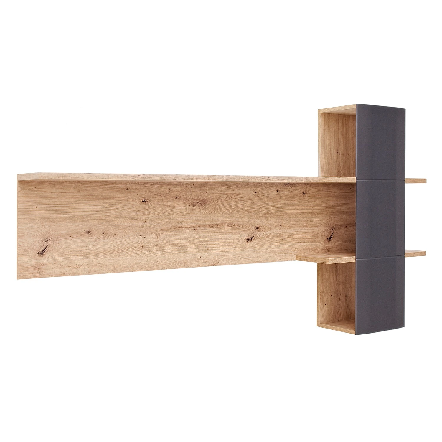 Naturoo Wohnwand Callington II (3-teilig) - Balkeneiche Dekor / Anthrazit 5 Naturoo Wohnwand Callington II (3-teilig) - Balkeneiche Dekor / Anthrazit – Bild 5