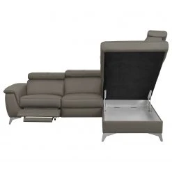 Loftscape Ecksofa Lobos - Echtleder / Kunstleder - Schlamm - Ottomane davorstehend rechts - Elektrisch verstellbar: 1 Motor mit Kabel -Wohnzimmermöbel boutique en ligne 1000189620 210727 12382100149 DETAILS P000000001000189620