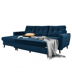 Mørteens Ecksofa Sola III - Samt - Marineblau - Longchair davorstehend links - Schlaffunktion - Bettkasten -Wohnzimmermöbel boutique en ligne 1000189758 191025 11324300285 DETAILS P000000001000189758