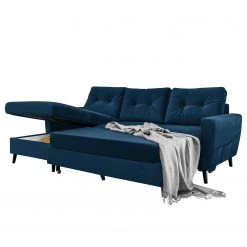 Mørteens Ecksofa Sola III - Samt - Marineblau - Longchair davorstehend links - Schlaffunktion - Bettkasten -Wohnzimmermöbel boutique en ligne 1000189758 191025 11324300286 DETAILS P000000001000189758