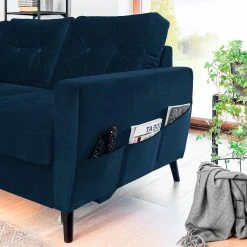 Mørteens Ecksofa Sola III - Samt - Marineblau - Longchair davorstehend links - Schlaffunktion - Bettkasten -Wohnzimmermöbel boutique en ligne 1000189758 191025 11324300289 DETAILS P000000001000189758