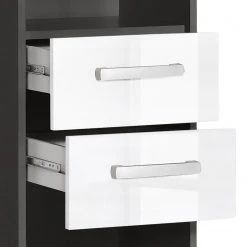 Furnitive Aktenregal Buzy - Hochglanz Weiß / Anthrazit 9 Furnitive Aktenregal Buzy - Hochglanz Weiß / Anthrazit -Wohnzimmermöbel boutique en ligne 1000191311 191031 16045300016 DETAILS P000000001000191311