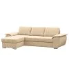 Fredriks Ecksofa Labate - Webstoff - Beige - Longchair davorstehend links