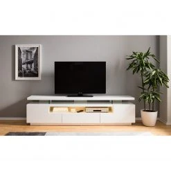 Loftscape TV-Lowboard Lisby - Inkl. Beleuchtung - Hochglanz Weiß -Wohnzimmermöbel boutique en ligne 1000191815 200930 14354600006 DETAILS P000000001000191815