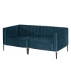 Norrwood Sofa Luparo I (2,5-Sitzer) - Webstoff - Samt Onoli: Marineblau