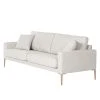 Norrwood Sofa Sauvo I (3-Sitzer) - Samt - Webstoff Meara: Hellgrau