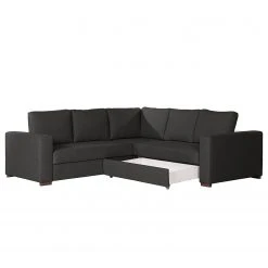 Loftscape Ecksofa Woodway I - Webstoff - Schwarz - Ottomane davorstehend rechts - Tablett -Wohnzimmermöbel boutique en ligne 1000192949 191204 13432201316 DETAILS P000000001000192949