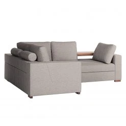 Loftscape Ecksofa Woodway II - Webstoff - Grau - Ottomane davorstehend links - Tablett -Wohnzimmermöbel boutique en ligne 1000192971 191204 13433301537 DETAILS P000000001000192971