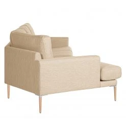 Norrwood Ecksofa Sauvo I - Samt - Webstoff Meara: Beige - Longchair davorstehend links -Wohnzimmermöbel boutique en ligne 1000193056 191204 13441802660 DETAILS P000000001000193056