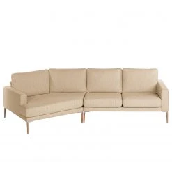Norrwood Ecksofa Sauvo I - Samt - Webstoff Meara: Beige - Longchair davorstehend links -Wohnzimmermöbel boutique en ligne 1000193056 191204 13441802662 DETAILS P000000001000193056