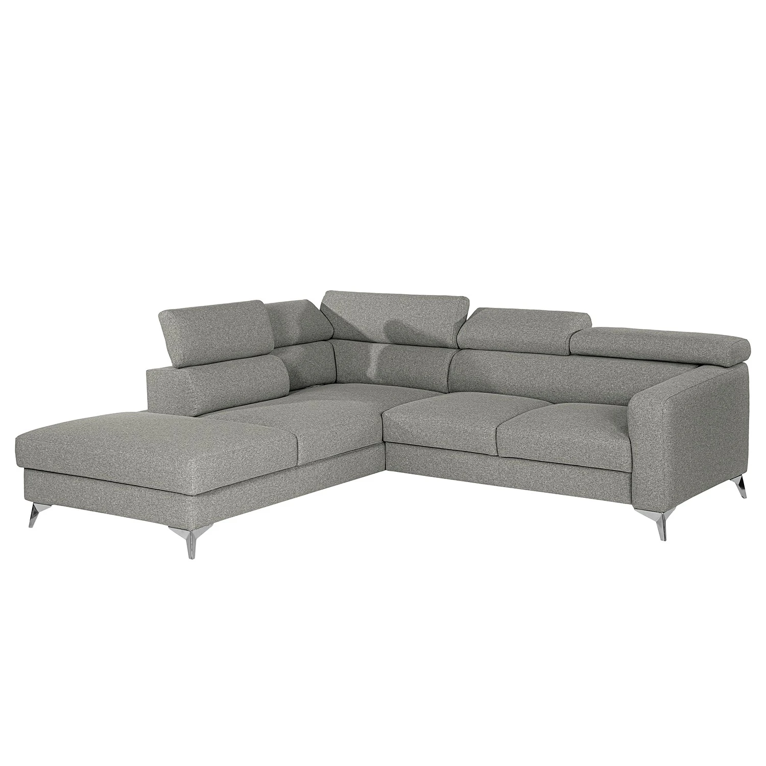 Loftscape Ecksofa Nonza II - Webstoff - Lichtgrau - Ottomane davorstehend links 2 Loftscape Ecksofa Nonza II - Webstoff - Lichtgrau - Ottomane davorstehend links – Bild 2