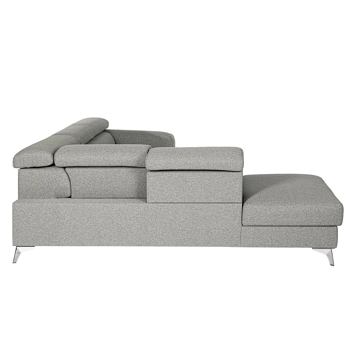 Loftscape Ecksofa Nonza II - Webstoff - Lichtgrau - Ottomane davorstehend links 8 Loftscape Ecksofa Nonza II - Webstoff - Lichtgrau - Ottomane davorstehend links – Bild 8