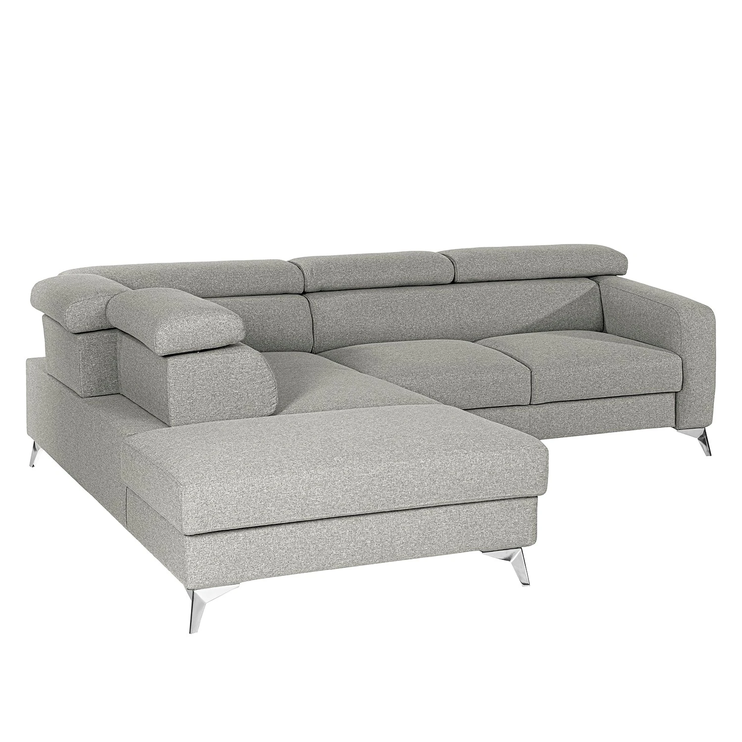 Loftscape Ecksofa Nonza II - Webstoff - Lichtgrau - Ottomane davorstehend links 10 Loftscape Ecksofa Nonza II - Webstoff - Lichtgrau - Ottomane davorstehend links – Bild 10