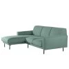 Norrwood Ecksofa Medan - Webstoff - Mintgrau - Longchair davorstehend links
