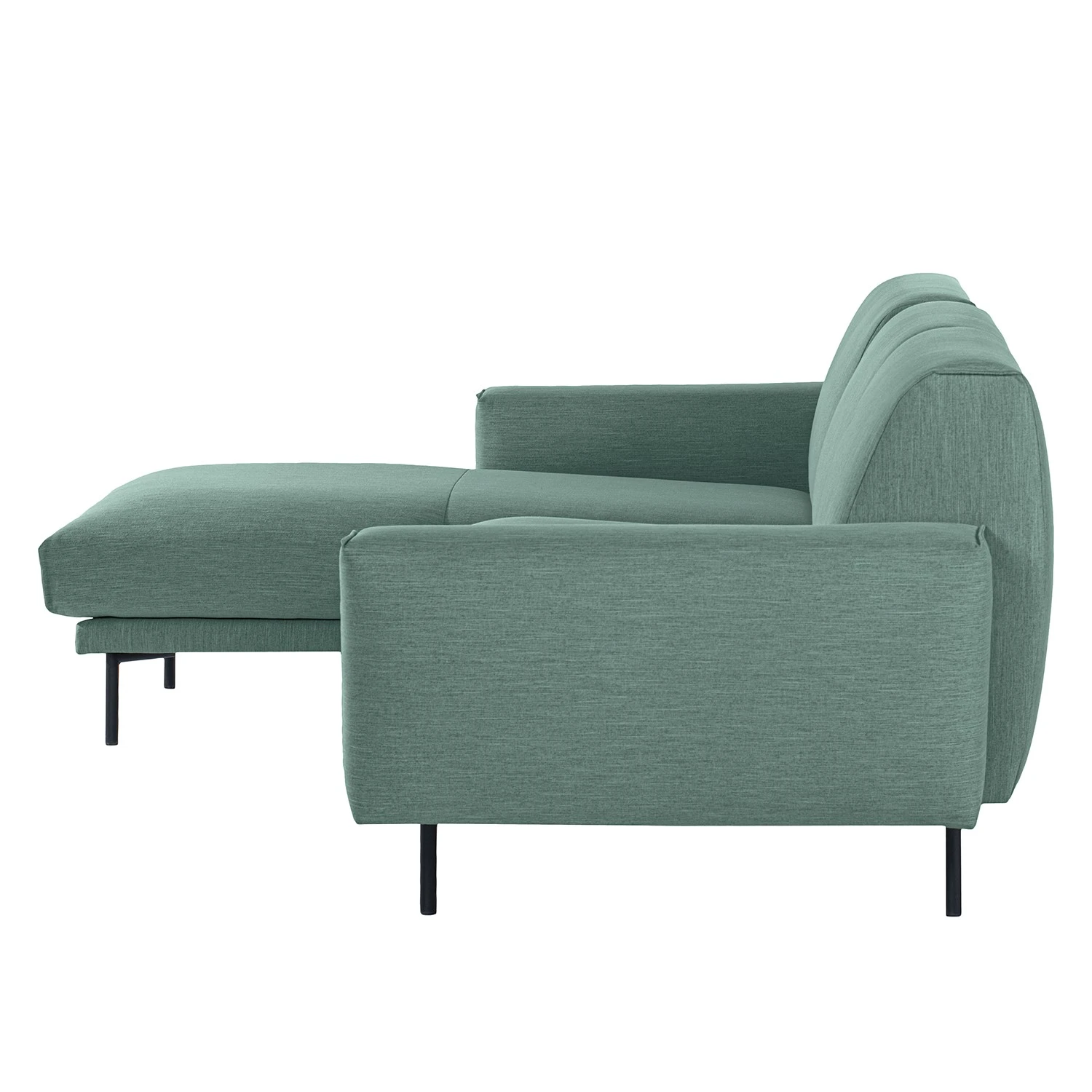 Norrwood Ecksofa Medan - Webstoff - Mintgrau - Longchair davorstehend links 6 Norrwood Ecksofa Medan - Webstoff - Mintgrau - Longchair davorstehend links – Bild 6
