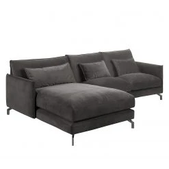 Fredriks Ecksofa Paimio - Samt - Grau - Longchair davorstehend links -Wohnzimmermöbel boutique en ligne 1000194159 191216 16241200337 DETAILS P000000001000194159