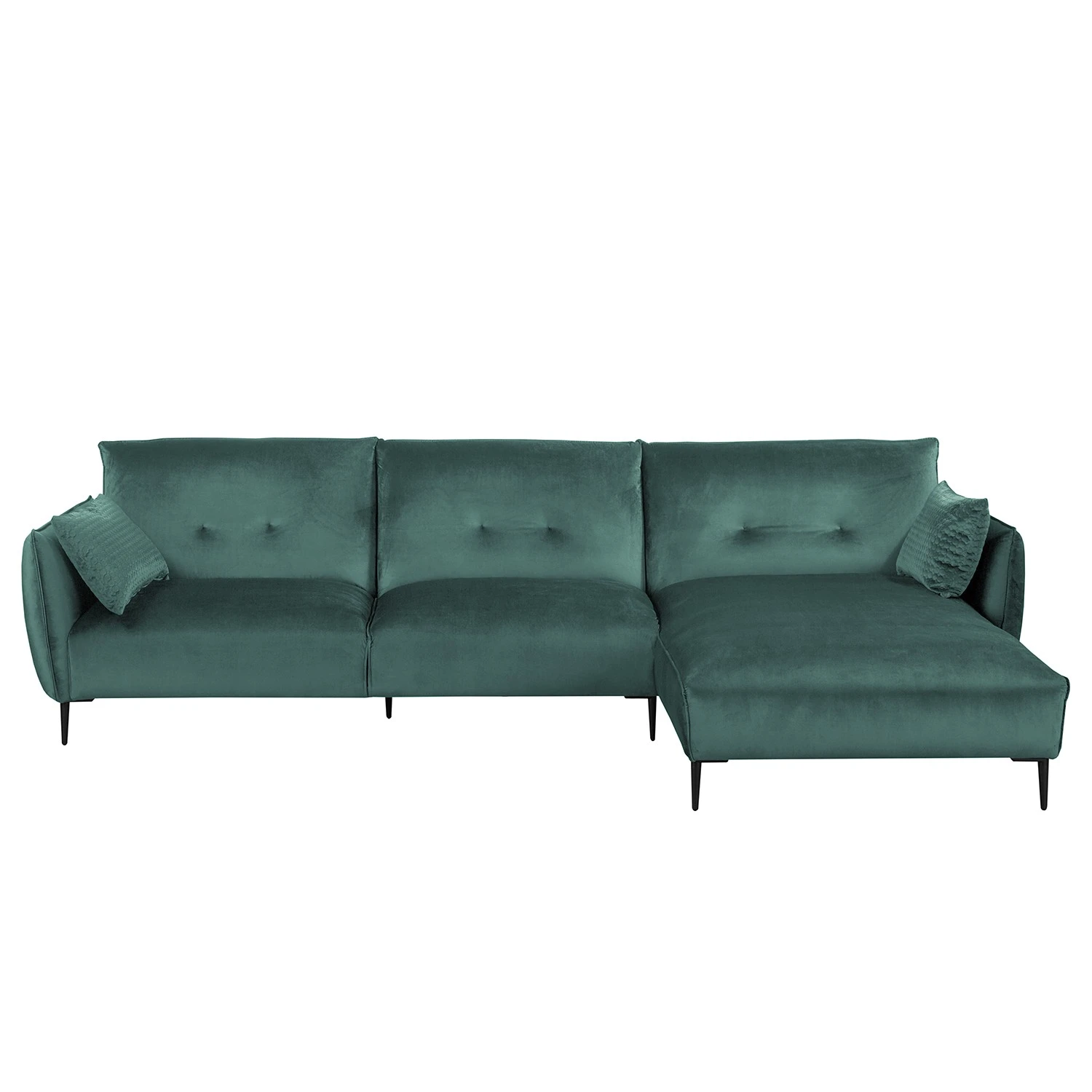 Jack & Alice Ecksofa Narpio - Samt - Petrol - Longchair davorstehend rechts 3 Jack & Alice Ecksofa Narpio - Samt - Petrol - Longchair davorstehend rechts – Bild 3