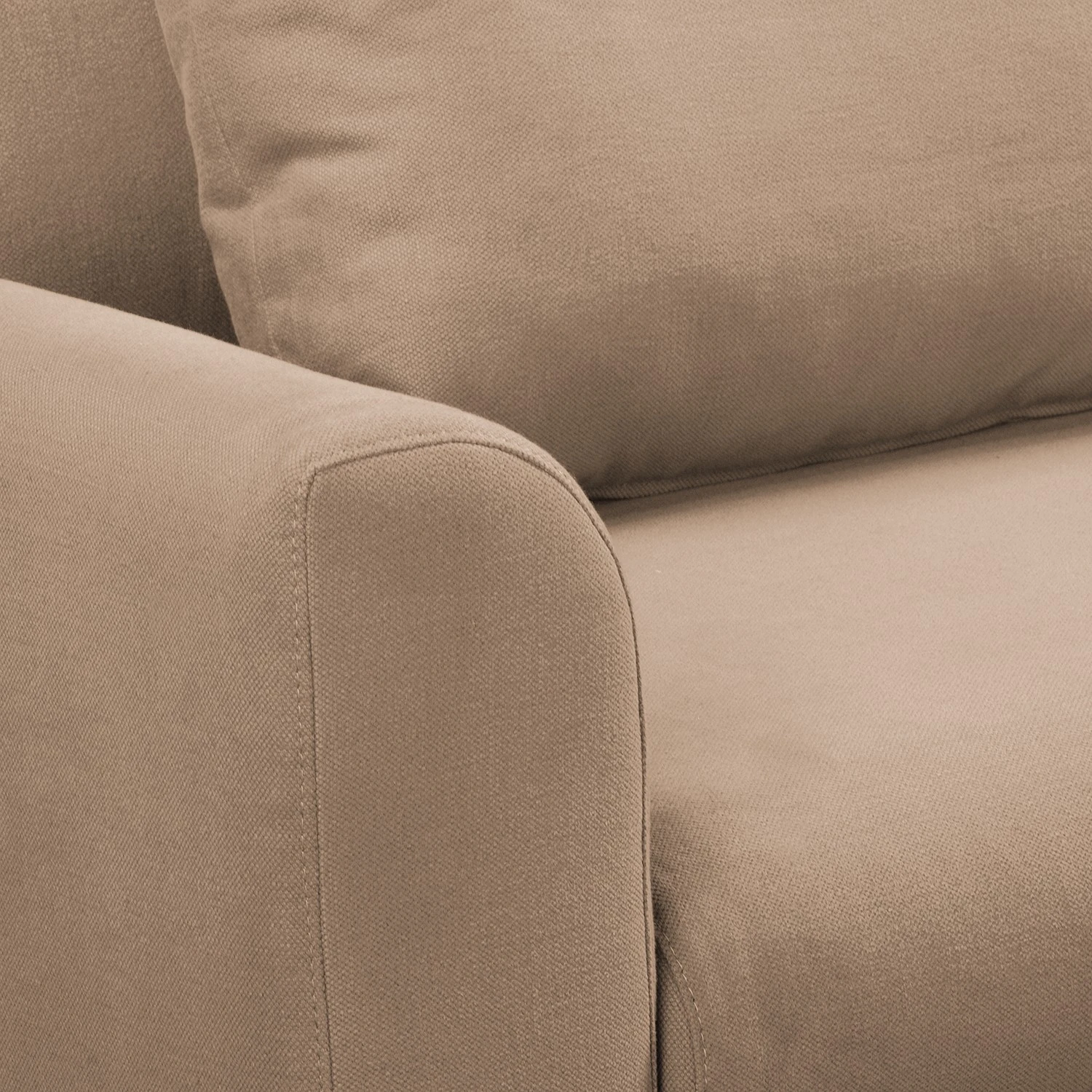 Fredriks Ecksofa Luosto - Flachgewebe - Cappuccino - Ottomane davorstehend rechts 11 Fredriks Ecksofa Luosto - Flachgewebe - Cappuccino - Ottomane davorstehend rechts – Bild 11