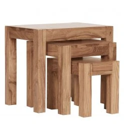 Naturoo Beistelltisch-Set Woodfin (3er-Set) - Akazie massiv