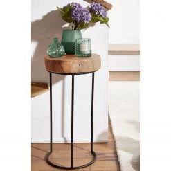 Naturoo Beistelltisch Palos I - Akazie massiv / Metall - Akazie / Schwarz - Höhe: 55 cm -Wohnzimmermöbel boutique en ligne 1000194232 200108 10051900189 MOOD DETAILS P000000001000194232 mood