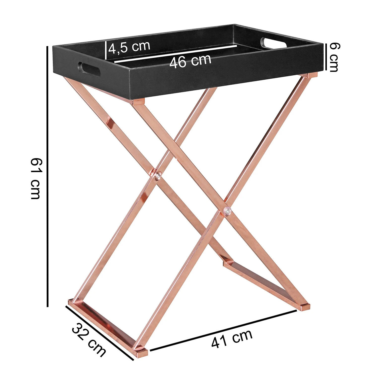 Norrwood Beistelltisch Kemp - Schwarz / Kupfer 8 Norrwood Beistelltisch Kemp - Schwarz / Kupfer – Bild 8