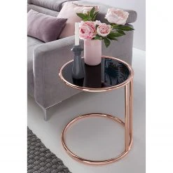 Jack & Alice Beistelltisch Evart - Glas / Metall - Schwarz / Kupfer 7 Jack & Alice Beistelltisch Evart - Glas / Metall - Schwarz / Kupfer -Wohnzimmermöbel boutique en ligne 1000194264 200108 10054700385 MOOD DETAILS P000000001000194264 mood