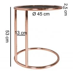 Jack & Alice Beistelltisch Evart - Glas / Metall - Schwarz / Kupfer 9 Jack & Alice Beistelltisch Evart - Glas / Metall - Schwarz / Kupfer -Wohnzimmermöbel boutique en ligne 1000194264 200108 10054700386 SKETCH DETAILS P000000001000194264 sketch