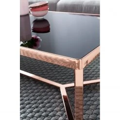 Jack & Alice Couchtisch Southlake - Glas / Metall - Schwarz / Kupfer -Wohnzimmermöbel boutique en ligne 1000194265 200108 10054800390 DETAILS P000000001000194265