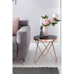 Jack & Alice Beistelltisch Morgan - Glas / Metall - Schwarz / Kupfer 7 Jack & Alice Beistelltisch Morgan - Glas / Metall - Schwarz / Kupfer -Wohnzimmermöbel boutique en ligne 1000194267 200108 10054900402 MOOD DETAILS P000000001000194267 mood